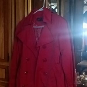 Mid length red jacket
